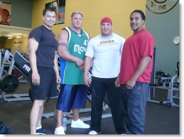 Personal Trainer Tai with Big Dave, Chris Papillion, Cedric Green